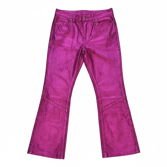 Free People Cropped Velvet Pants Size 28 - Picture 7 of 10